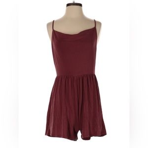 American Eagle Soft Maroon Romper